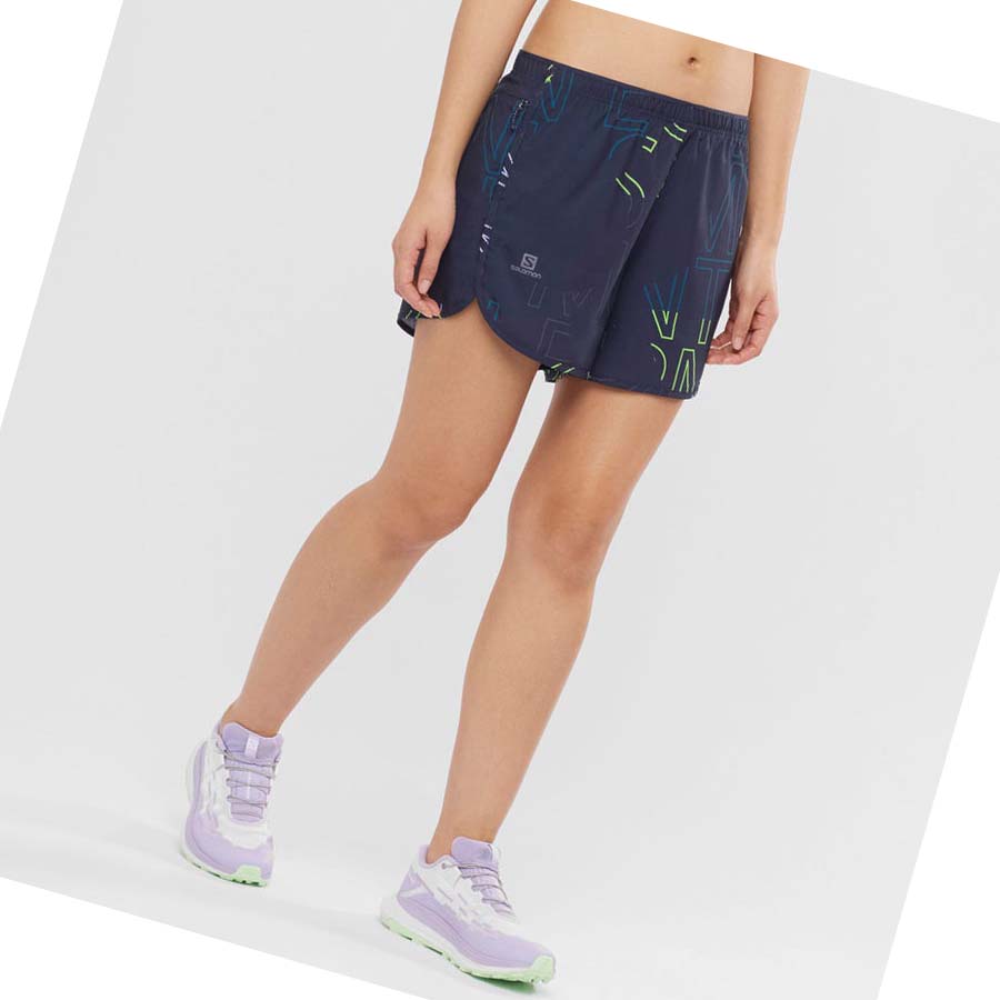 Salomon AGILE Shorts Dam Blå | SE1270JPQ