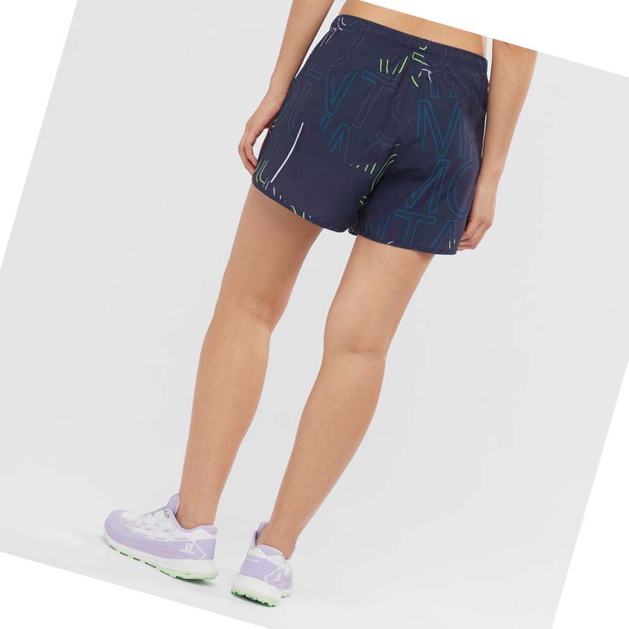 Salomon AGILE Shorts Dam Blå | SE1270JPQ