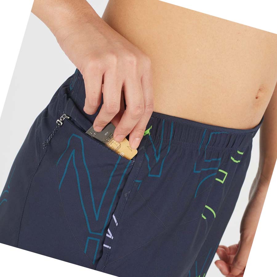 Salomon AGILE Shorts Dam Blå | SE1270JPQ