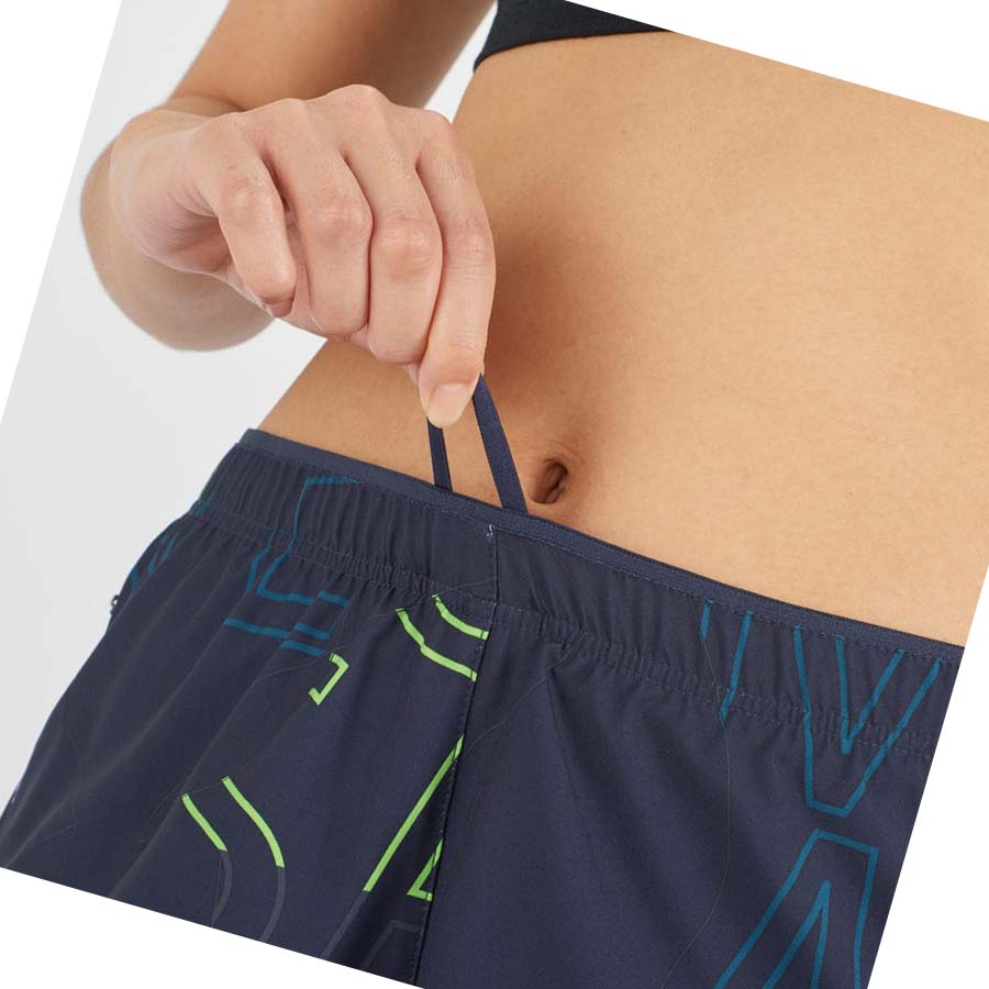 Salomon AGILE Shorts Dam Blå | SE1270JPQ