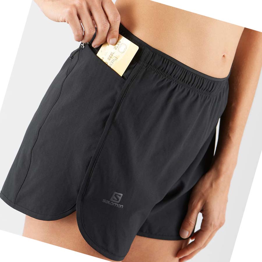 Salomon AGILE Shorts Dam Svarta | SE1268LIS