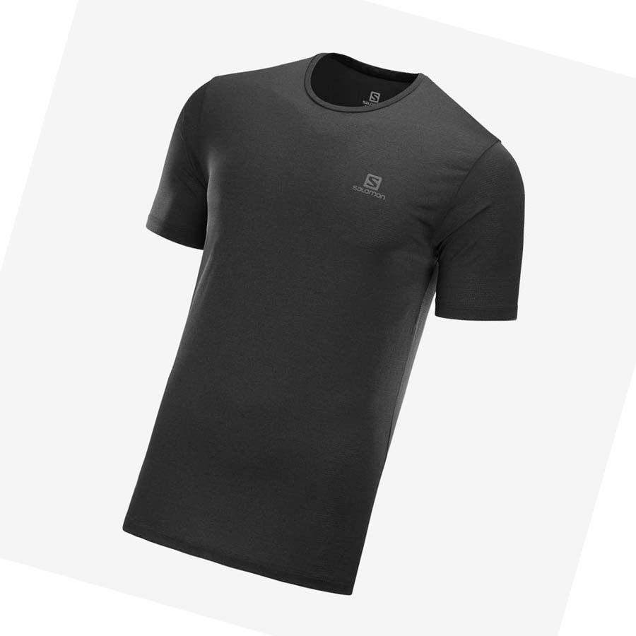 Salomon AGILE TRAINING T-shirt Herr Svarta | SE381CTV