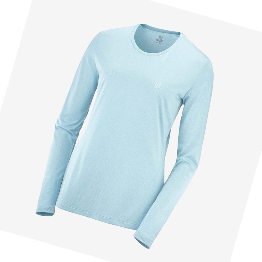 Salomon AGILE T-shirt Dam Blå | SE1065FDN