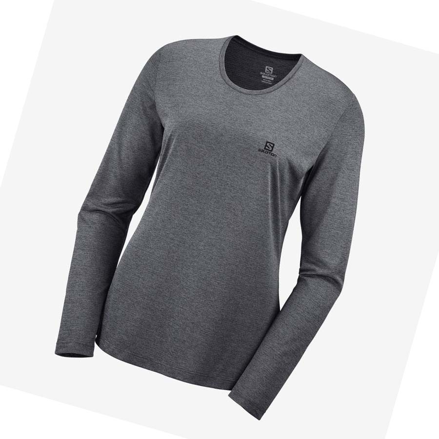 Salomon AGILE T-shirt Dam Grå | SE1063HAP