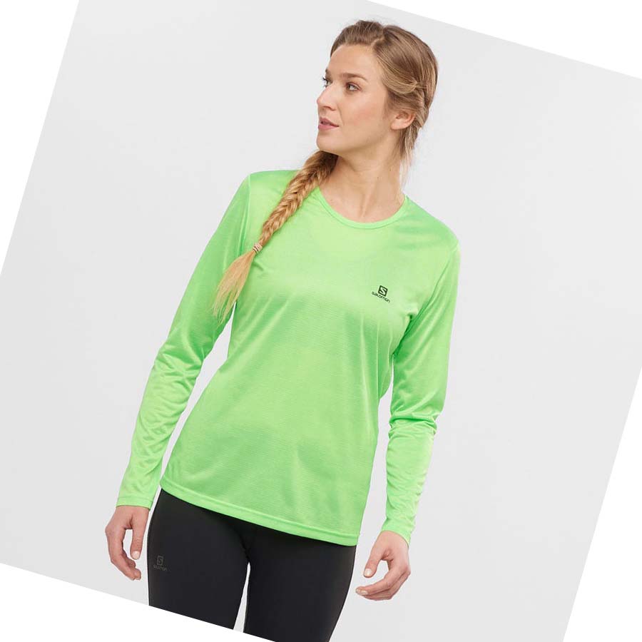 Salomon AGILE T-shirt Dam Gröna | SE1067SGL