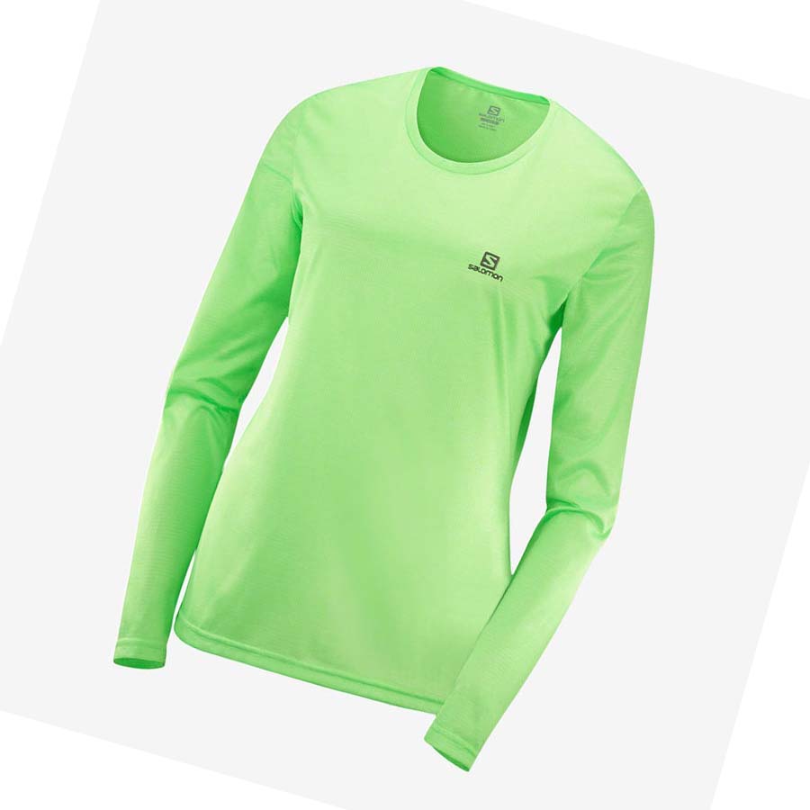 Salomon AGILE T-shirt Dam Gröna | SE1067SGL