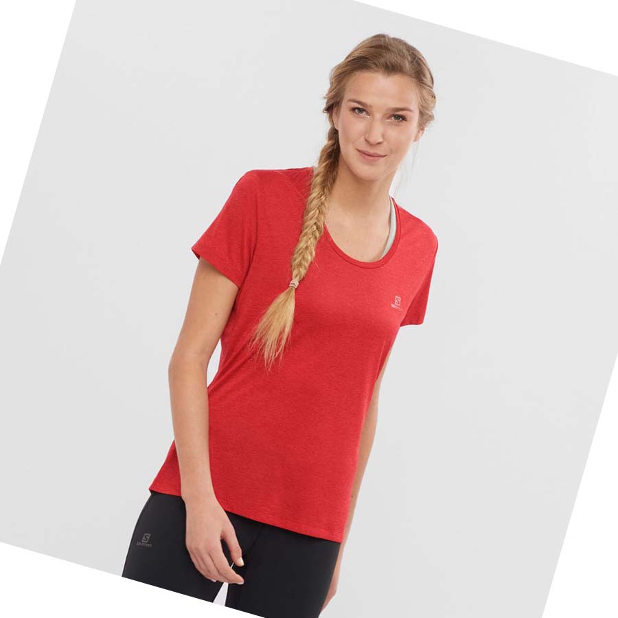 Salomon AGILE T-shirt Dam Röda | SE1070OKI