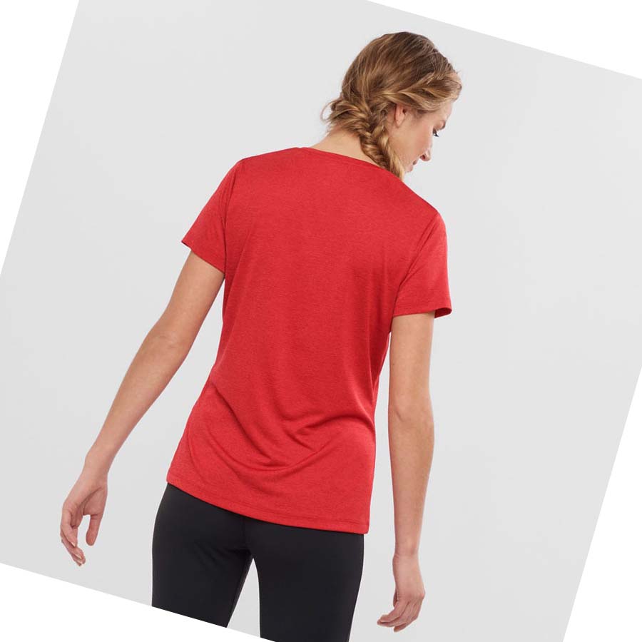 Salomon AGILE T-shirt Dam Röda | SE1070OKI