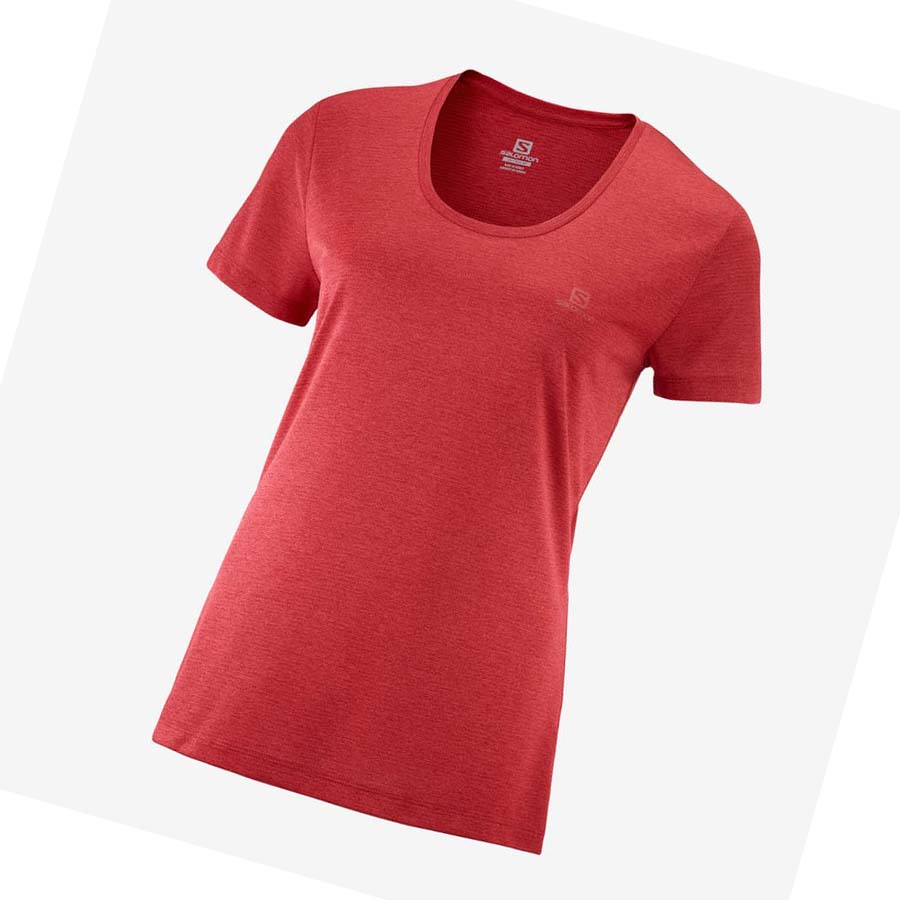 Salomon AGILE T-shirt Dam Röda | SE1070OKI