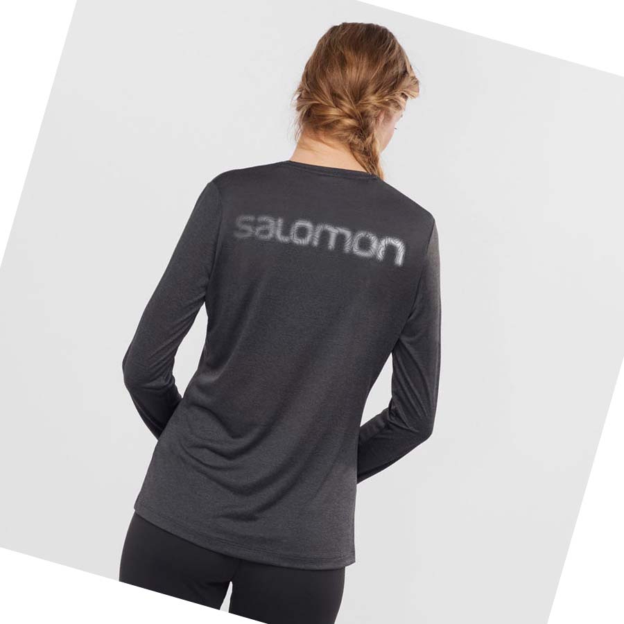 Salomon AGILE T-shirt Dam Svarta | SE1068AHK