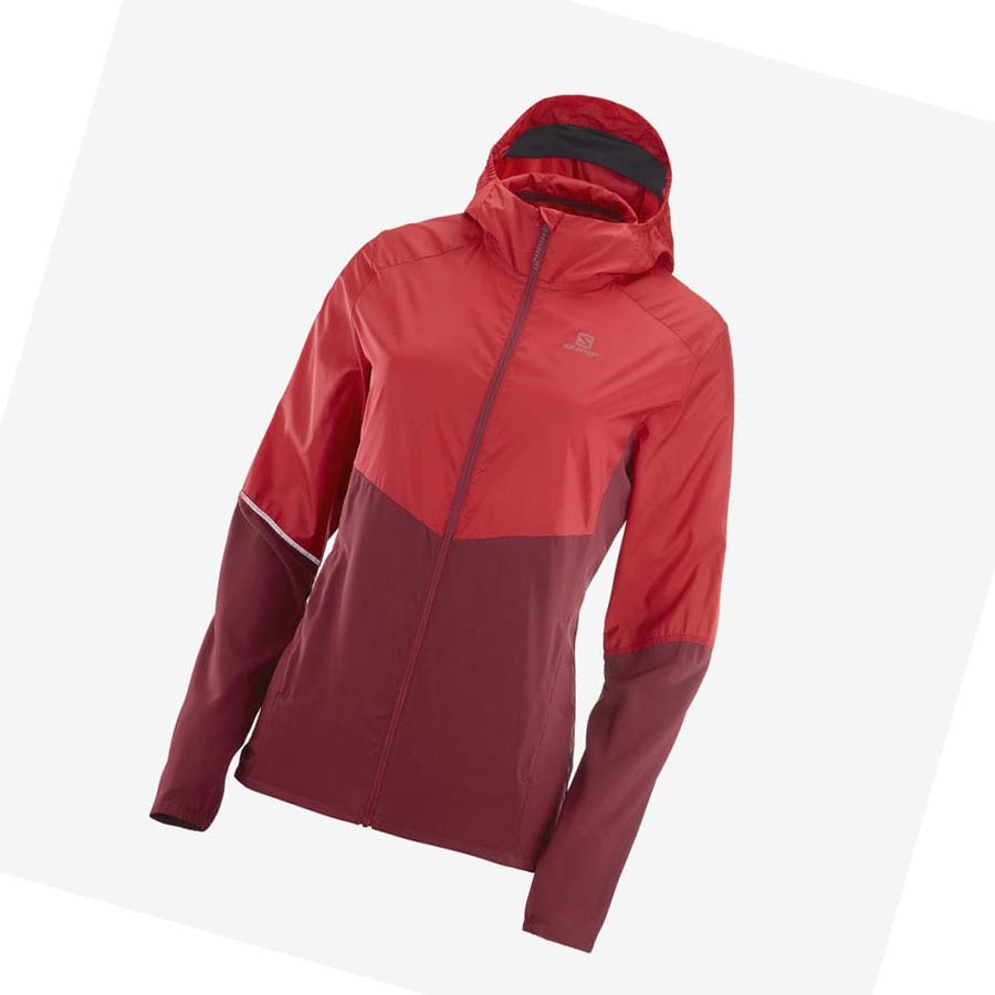 Salomon AGILE WIND WINDBREAKERS Jacka Dam Röda | SE1166JPQ