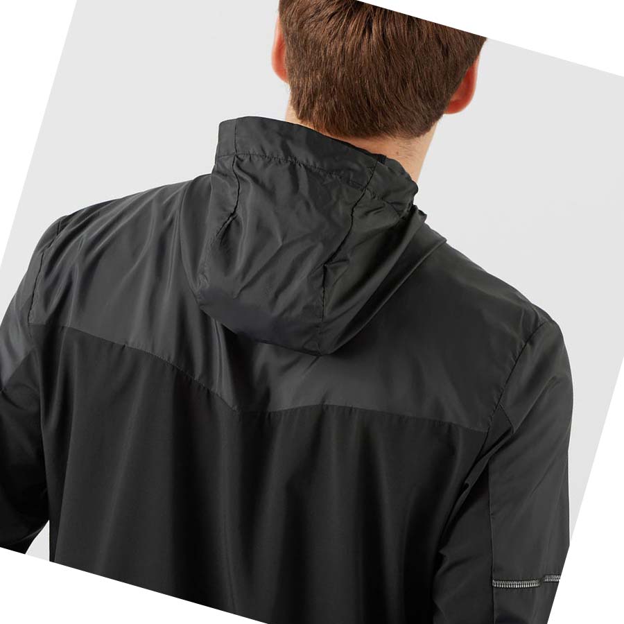 Salomon AGILE WIND WINDBREAKERS Jacka Herr Svarta | SE358LIS