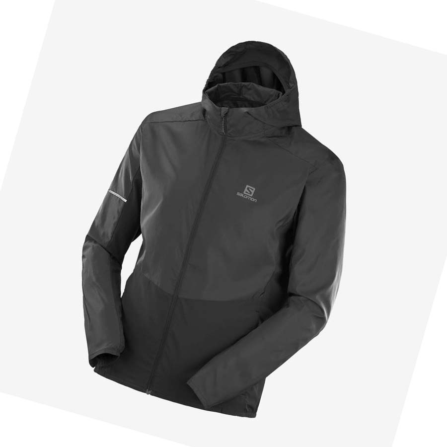 Salomon AGILE WIND WINDBREAKERS Jacka Herr Svarta | SE358LIS