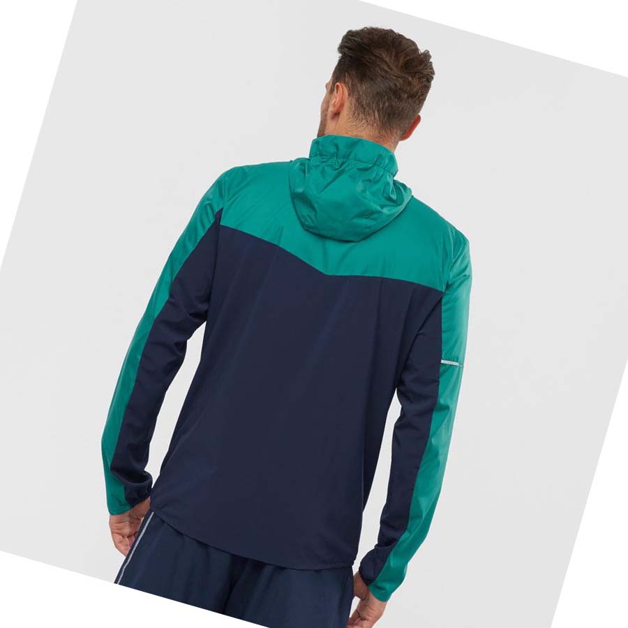 Salomon AGILE WIND WINDBREAKERS Jacka Herr Svarta Gröna | SE359KOR