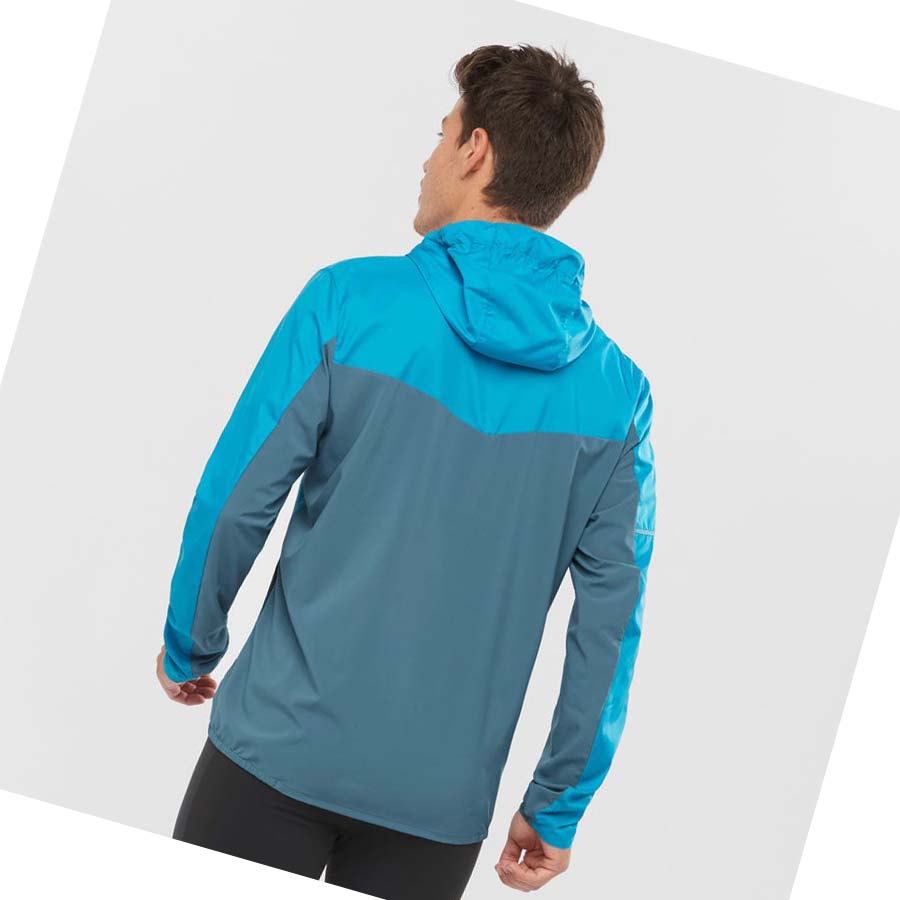 Salomon AGILE WIND WINDBREAKERS Jacka Herr Blå | SE360JPQ