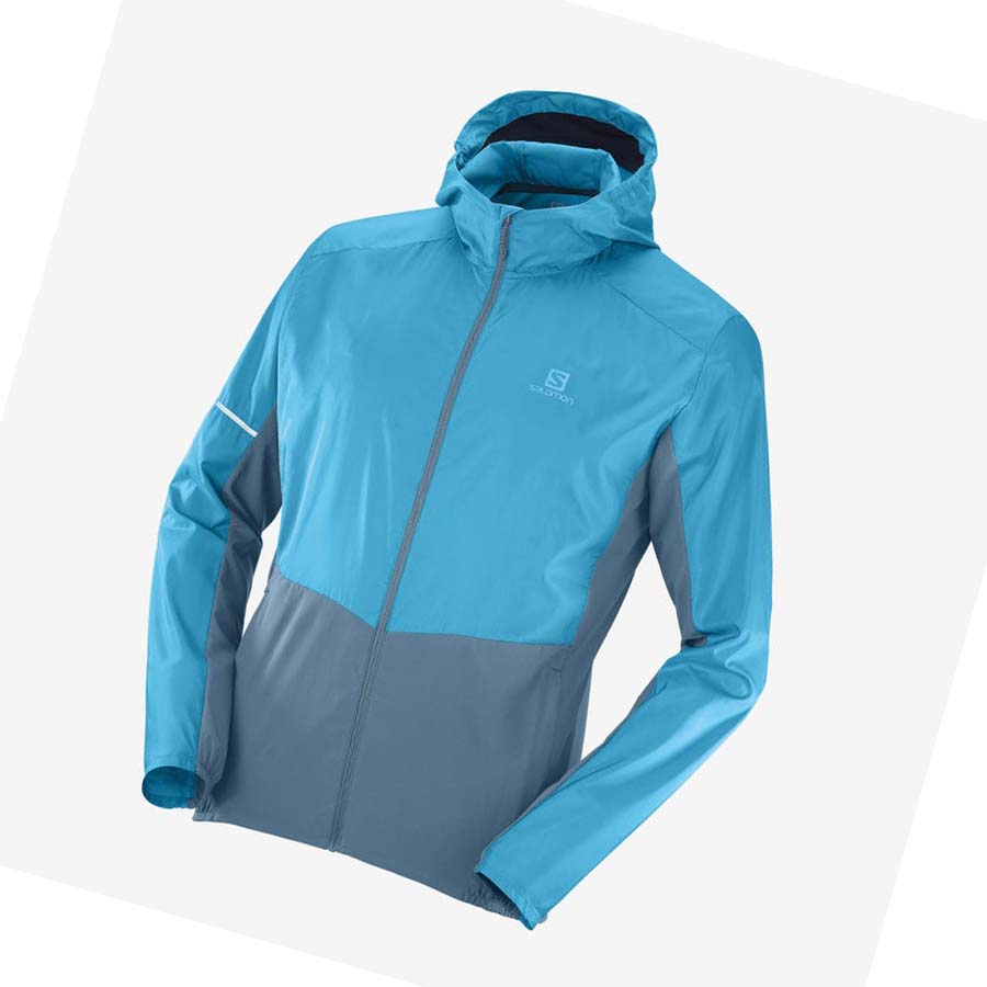 Salomon AGILE WIND WINDBREAKERS Jacka Herr Blå | SE360JPQ