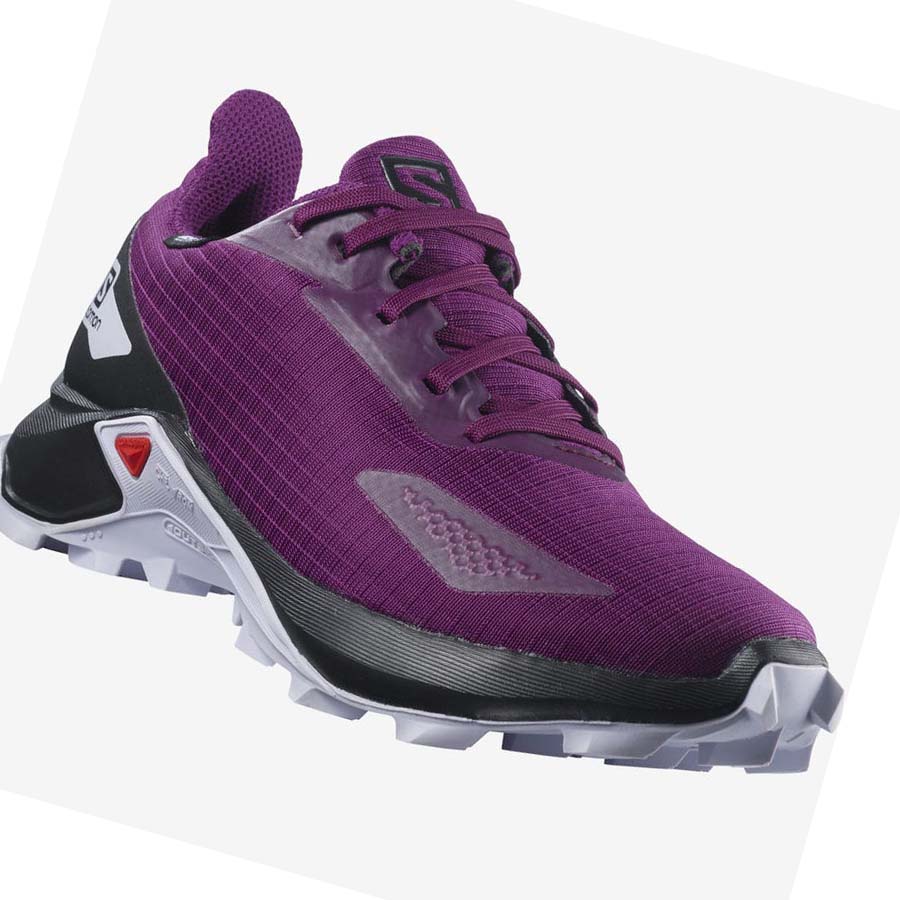 Salomon ALPHACROSS BLAST CLIMASALOMON™ WATERPROOF Trail löparskor Barn Lila | SE1597AHK