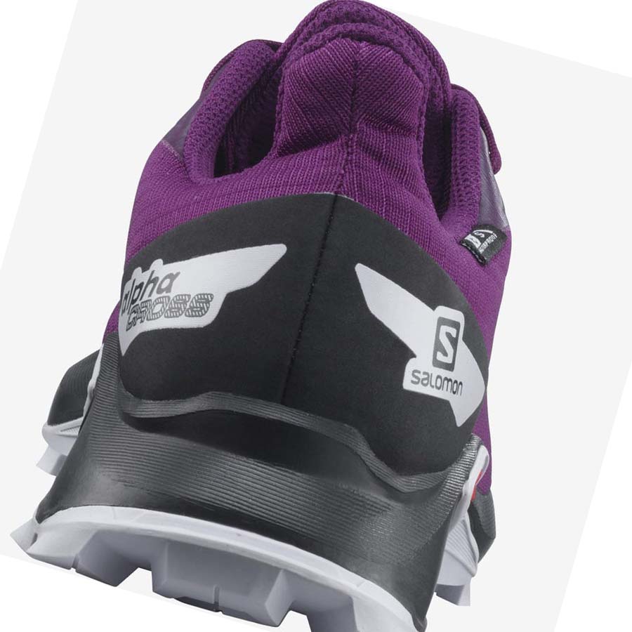 Salomon ALPHACROSS BLAST CLIMASALOMON™ WATERPROOF Trail löparskor Barn Lila | SE1597AHK