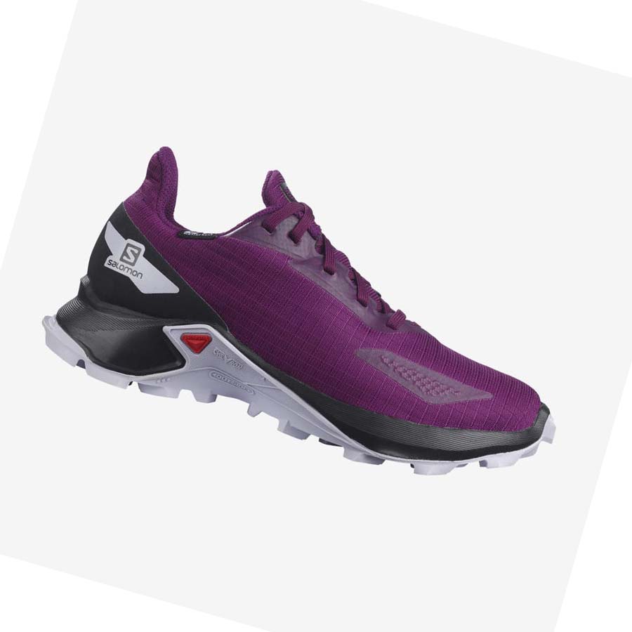 Salomon ALPHACROSS BLAST CLIMASALOMON™ WATERPROOF Trail löparskor Barn Lila | SE1597AHK