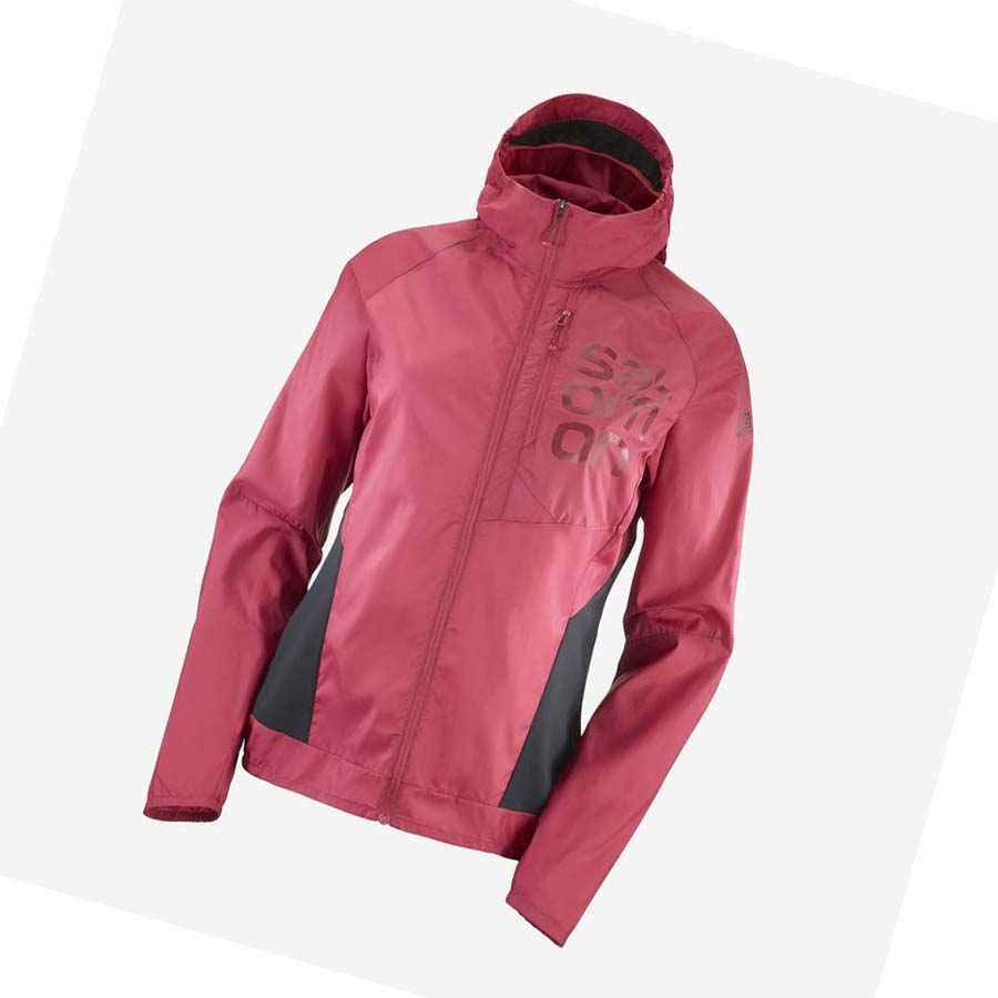 Salomon BONATTI CROSS WIND WINDBREAKERS Jacka Dam Röda | SE1162XYU