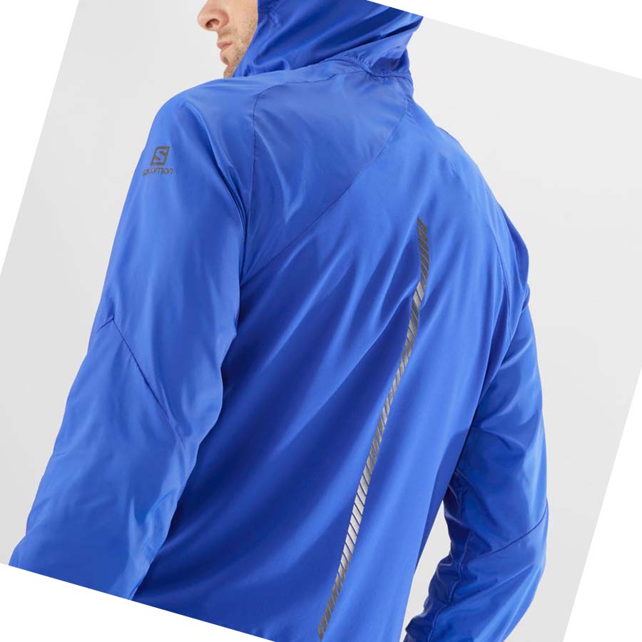 Salomon BONATTI CROSS WIND WINDBREAKERS Jacka Herr Blå | SE361HAP