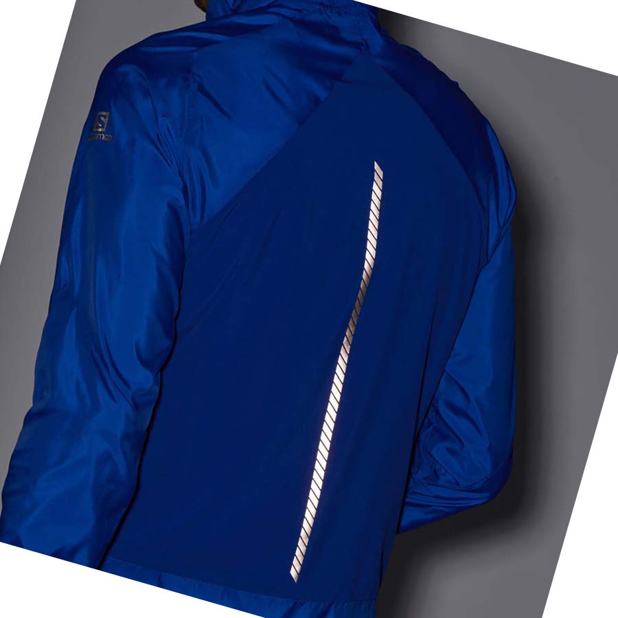 Salomon BONATTI CROSS WIND WINDBREAKERS Jacka Herr Blå | SE361HAP