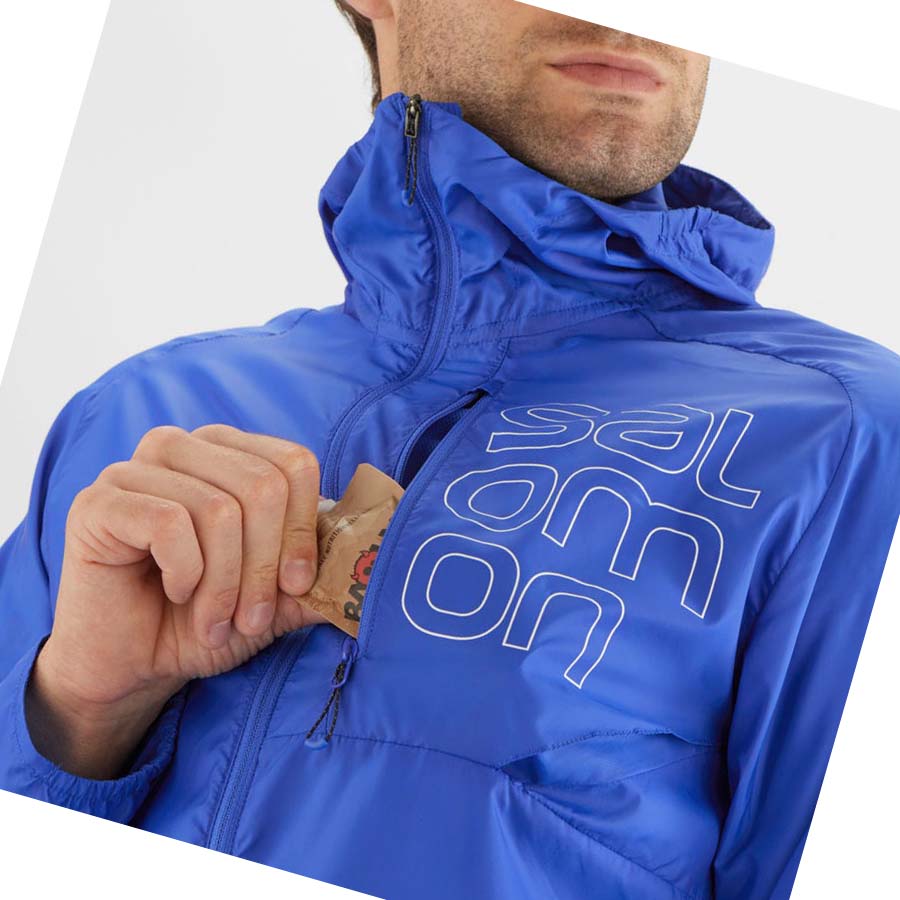 Salomon BONATTI CROSS WIND WINDBREAKERS Jacka Herr Blå | SE361HAP