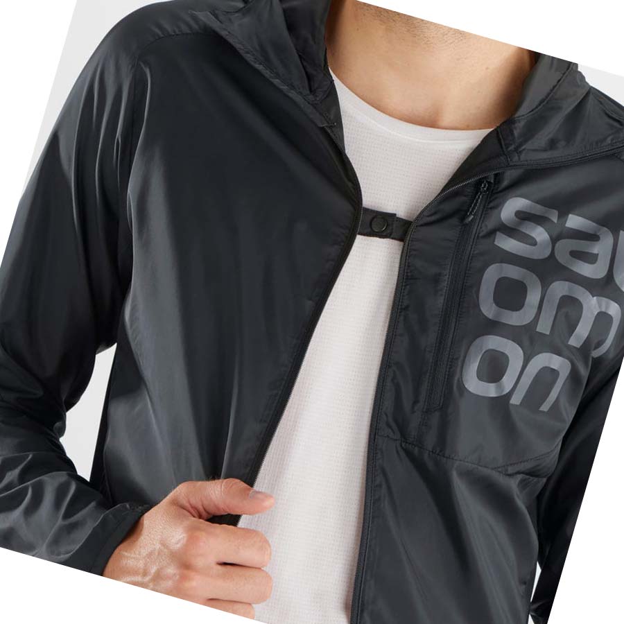 Salomon BONATTI CROSS WIND WINDBREAKERS Jacka Herr Svarta | SE362GSO