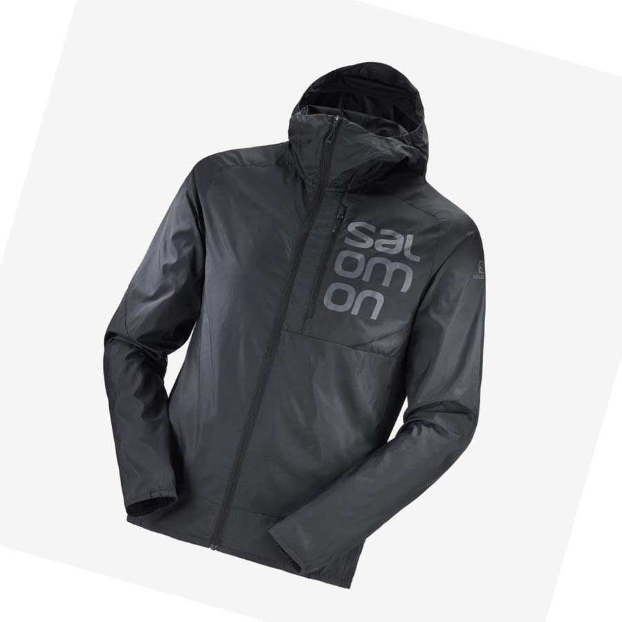 Salomon BONATTI CROSS WIND WINDBREAKERS Jacka Herr Svarta | SE362GSO