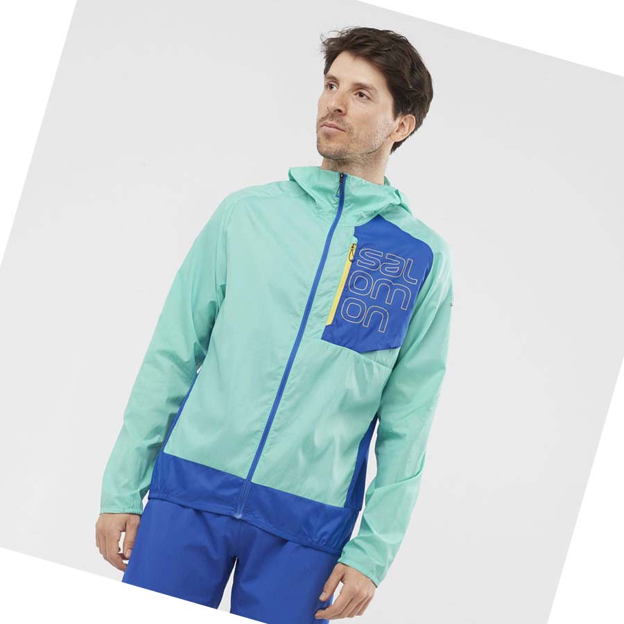 Salomon BONATTI CROSS WIND WINDBREAKERS Jacka Herr Mintgröna | SE364DFM