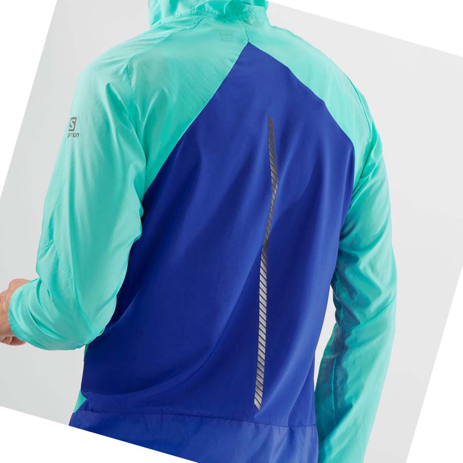 Salomon BONATTI CROSS WIND WINDBREAKERS Jacka Herr Mintgröna | SE364DFM