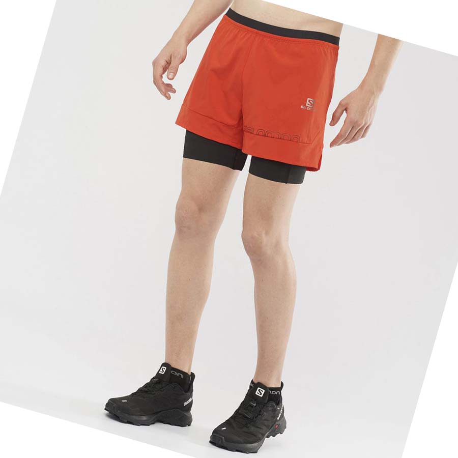 Salomon CROSS 2IN1 Shorts Herr Orange | SE466GSO