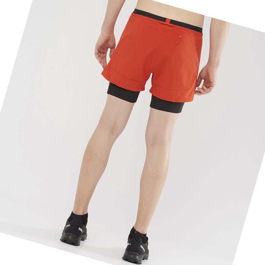 Salomon CROSS 2IN1 Shorts Herr Orange | SE466GSO