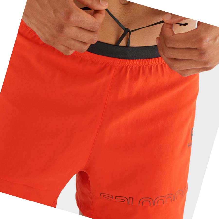 Salomon CROSS 2IN1 Shorts Herr Orange | SE466GSO