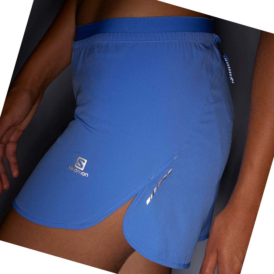 Salomon CROSS 3'' Shorts Dam Blå | SE1278OKI