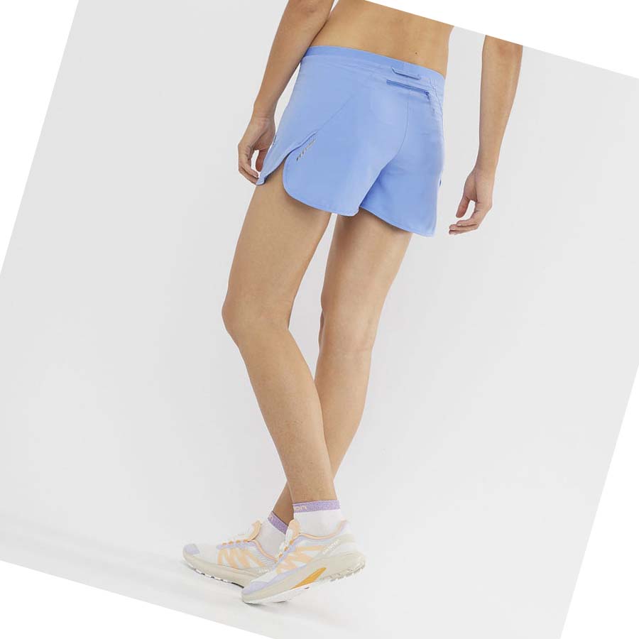 Salomon CROSS 3'' Shorts Dam Blå | SE1278OKI