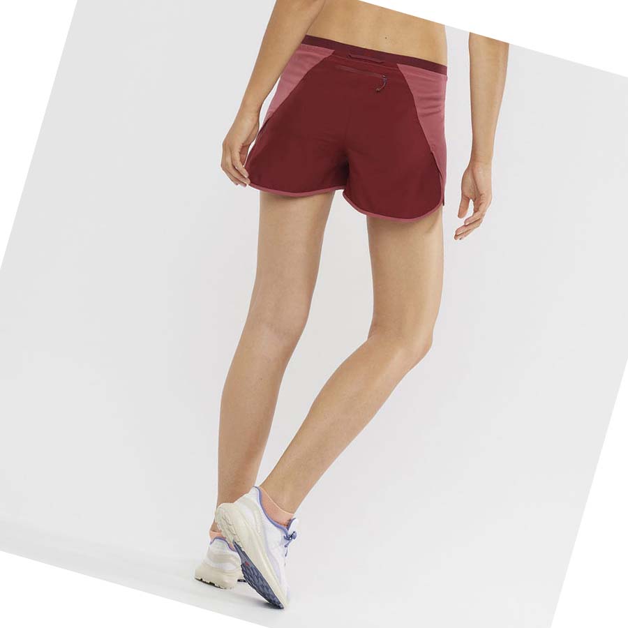 Salomon CROSS 3'' Shorts Dam Röda | SE1277PJJ