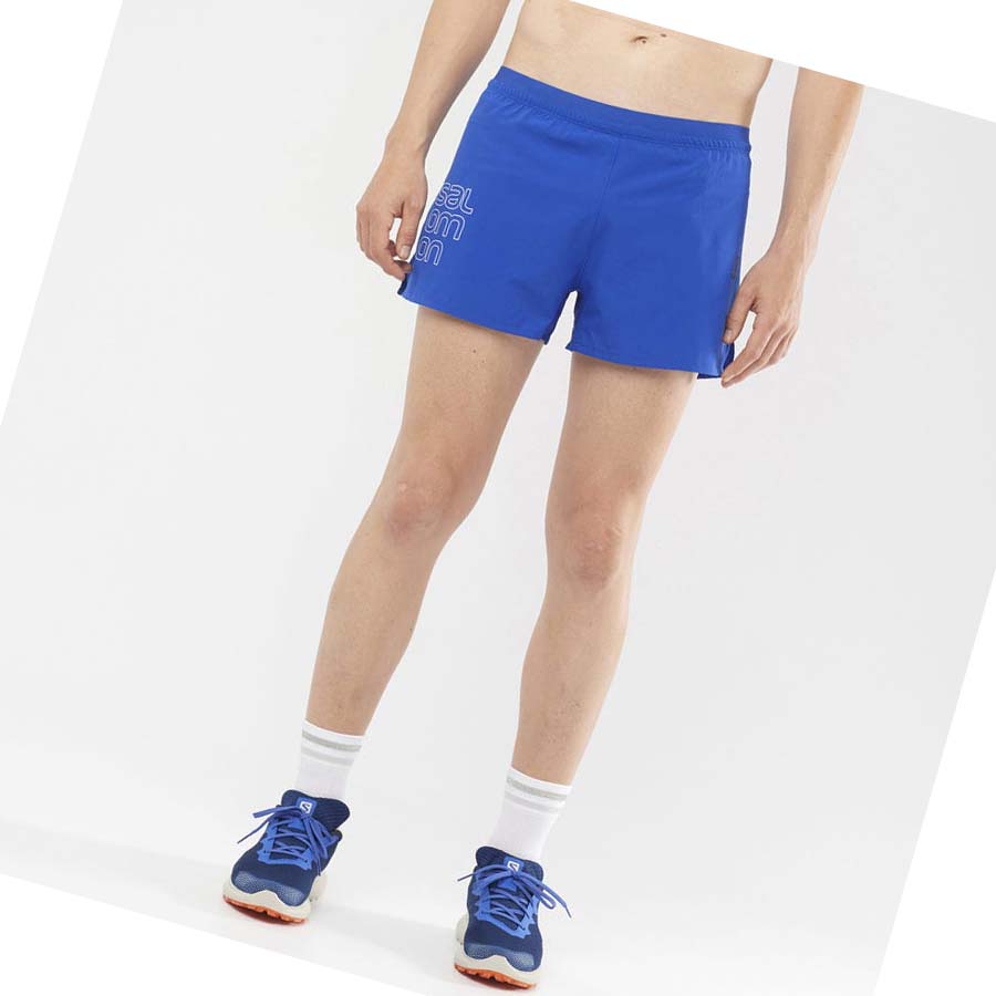 Salomon CROSS 3'' Shorts Herr Blå | SE451RVD