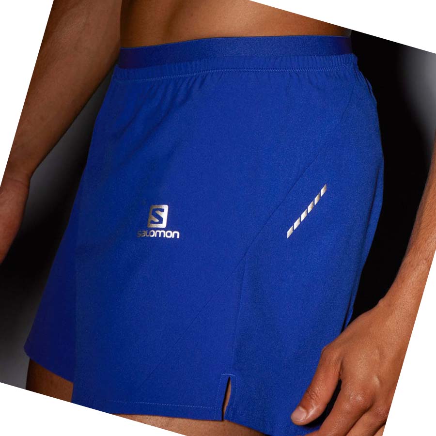 Salomon CROSS 5'' Shorts Herr Blå | SE459CTV