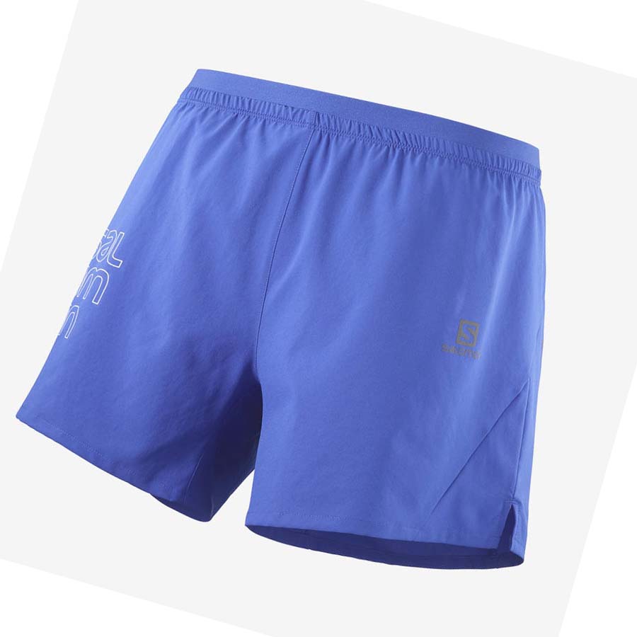 Salomon CROSS 5\'\' Shorts Herr Blå | SE459CTV