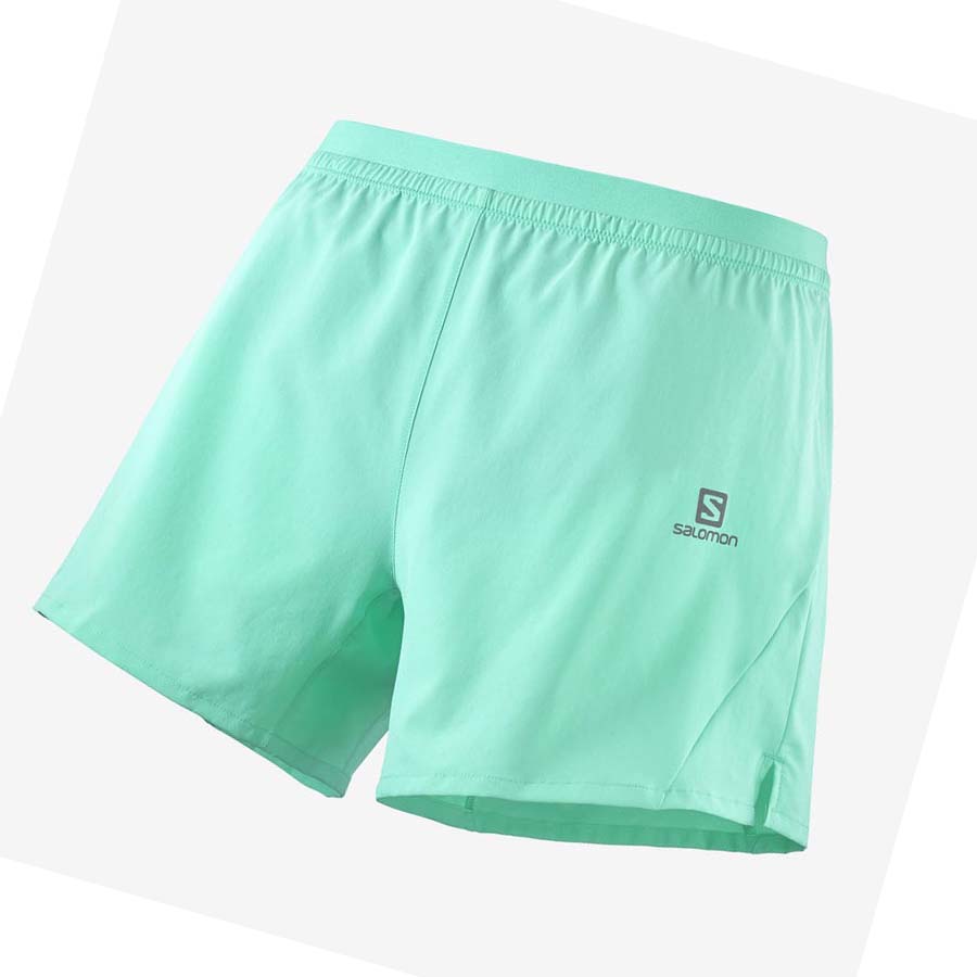 Salomon CROSS 5\'\' Shorts Herr Mintgröna | SE458VRW