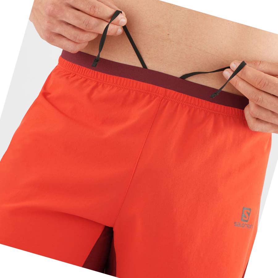 Salomon CROSS 5'' Shorts Herr Orange | SE457BEX