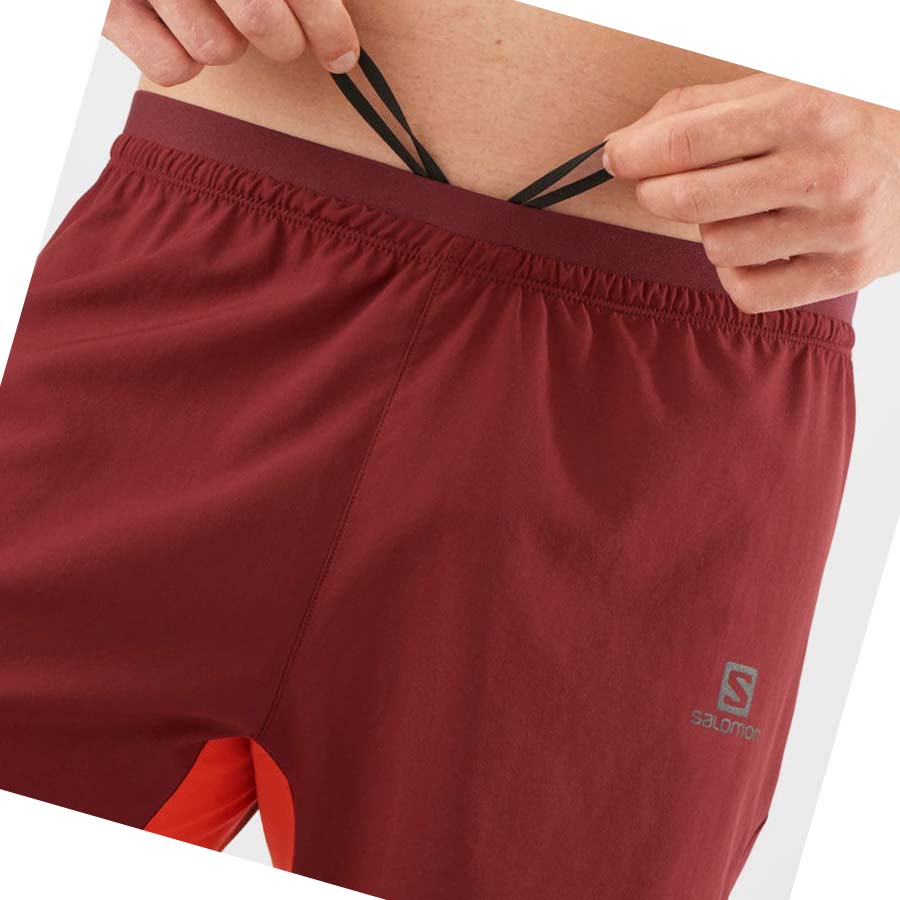 Salomon CROSS 7'' NO LINER Shorts Herr Röda | SE455MQZ