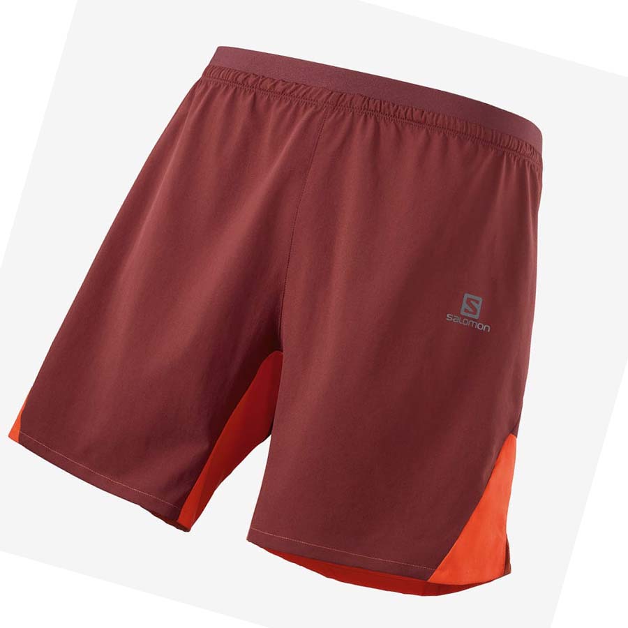 Salomon CROSS 7\'\' NO LINER Shorts Herr Röda | SE455MQZ