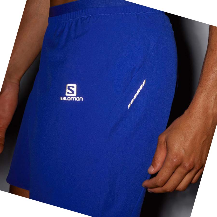 Salomon CROSS 7'' Shorts Herr Blå | SE462LIS