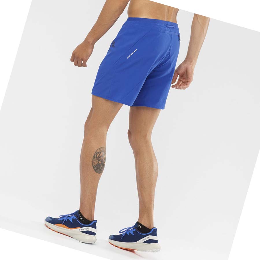 Salomon CROSS 7'' Shorts Herr Blå | SE462LIS