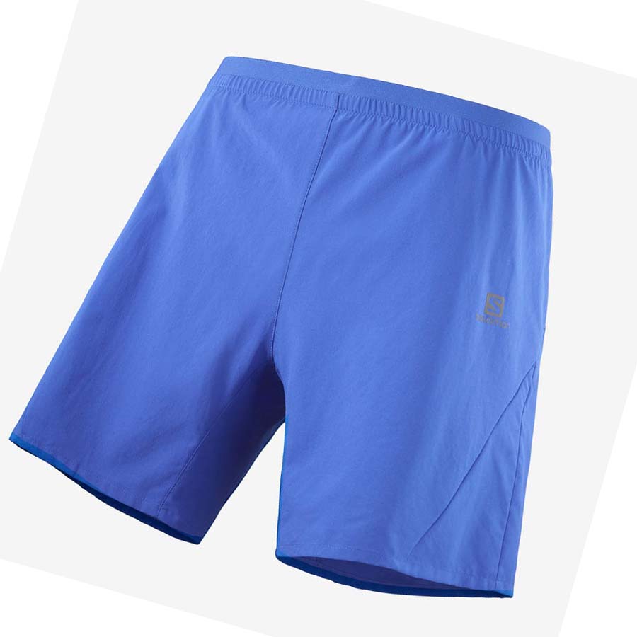 Salomon CROSS 7\'\' Shorts Herr Blå | SE462LIS