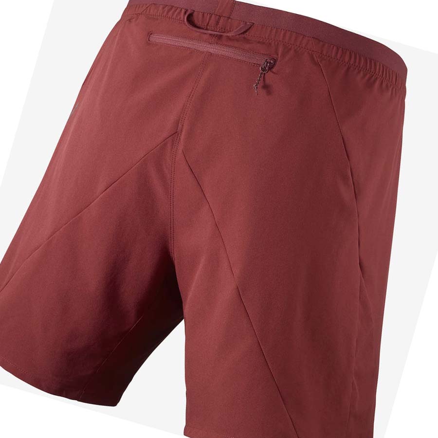 Salomon CROSS 7'' Shorts Herr Röda | SE461ZUT