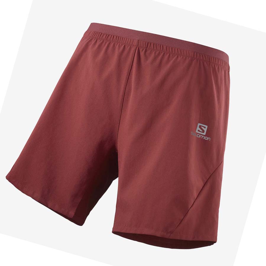 Salomon CROSS 7\'\' Shorts Herr Röda | SE461ZUT