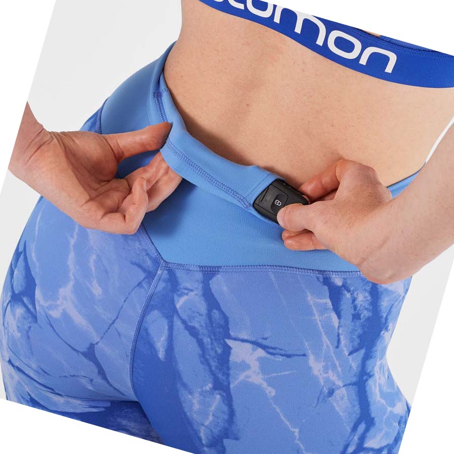 Salomon CROSS MULTI 7'' Shorts Dam Blå | SE1262NWY